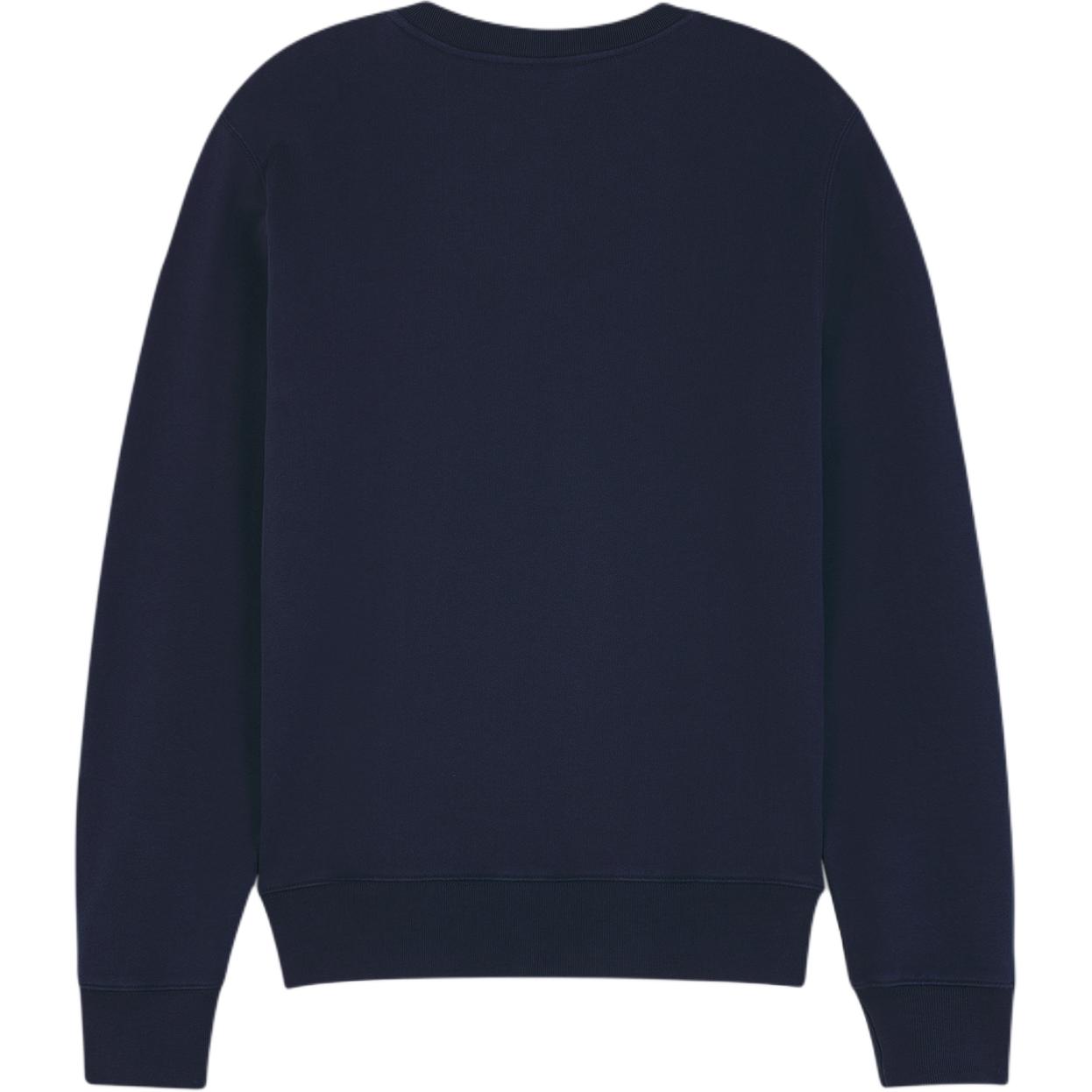 Lookbook メゾンキツネ SS24 ネイビーブルークルーネック長袖プルオーバースウェット LM00303KM0001-P476