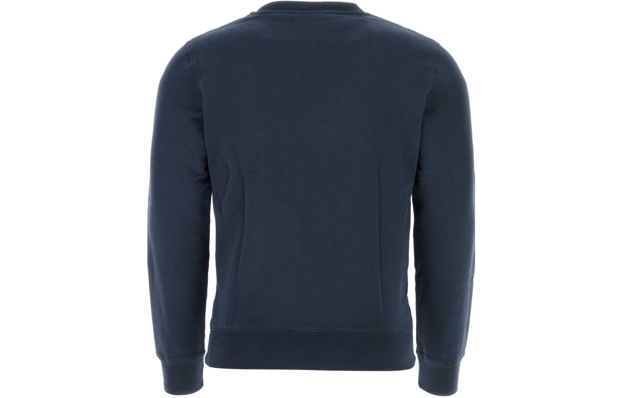 Lookbook メゾンキツネ SS24 ネイビーブルークルーネックスウェット ロゴ入り. LM00301KM0001-P476