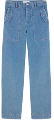 メゾンキツネ SS24 リラックスストレートコットンジーンズ ブルー MM01113WW5023-P413 Order メゾンキツネ SS24 リラックスストレートコットンジーンズ ブルー MM01113WW5023-P413