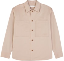 Maison Kitsune SS24 Solid Pocket Long Sleeve Shirt Light Beige MM00401WW0078-P218 Maison Kitsune SS24 Solid Pocket Long Sleeve Shirt Light Beige MM00401WW0078-P218