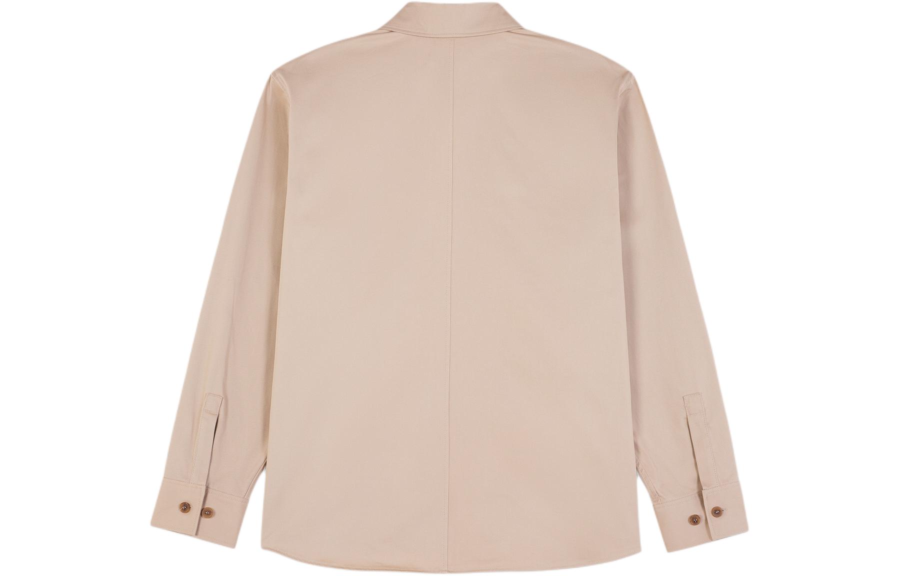 Lookbook Maison Kitsune SS24 纯色口袋长袖衬衫 浅米色 MM00401WW0078-P218