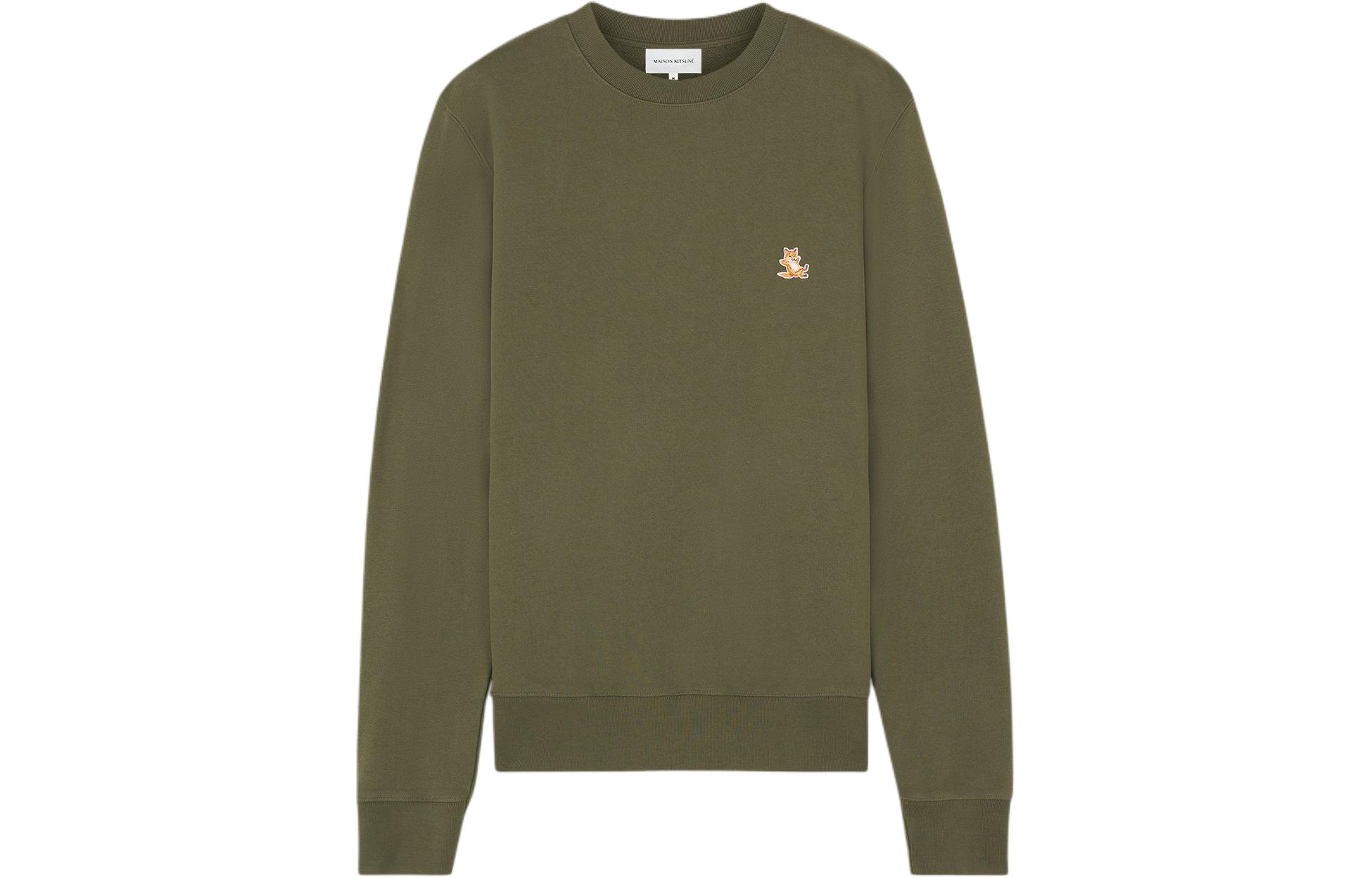 Maison Kitsune SS24 Beige Fox Minimalist Crewneck Sweatshirt Unisex SPCKNPMU00301-P709