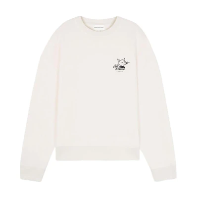 Maison Kitsune SS24 Beige Single-Breasted Long-Sleeve Jacket Coat MM02205WM0024-P218