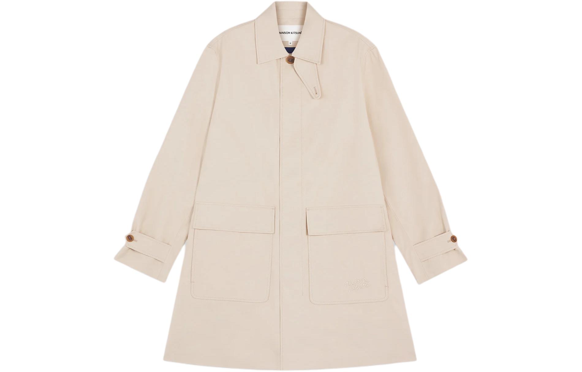 Maison Kitsune SS24 Black Letter Print Single-Breasted Collar Jacket MM02110WQ4020-P199