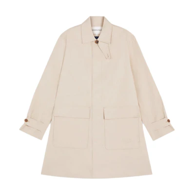Maison Kitsune SS24 Black Letter Print Single-Breasted Collar Jacket MM02110WQ4020-P199