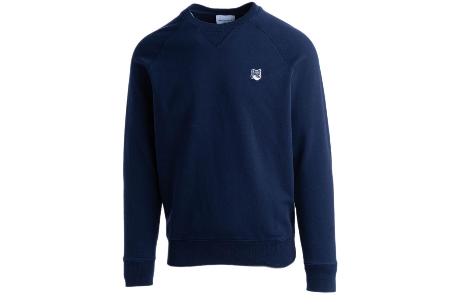 Maison Kitsune SS24 Blue Fox Head Embroidered Patch Long Sleeve Jacket Men QZ4239M06Q-P420