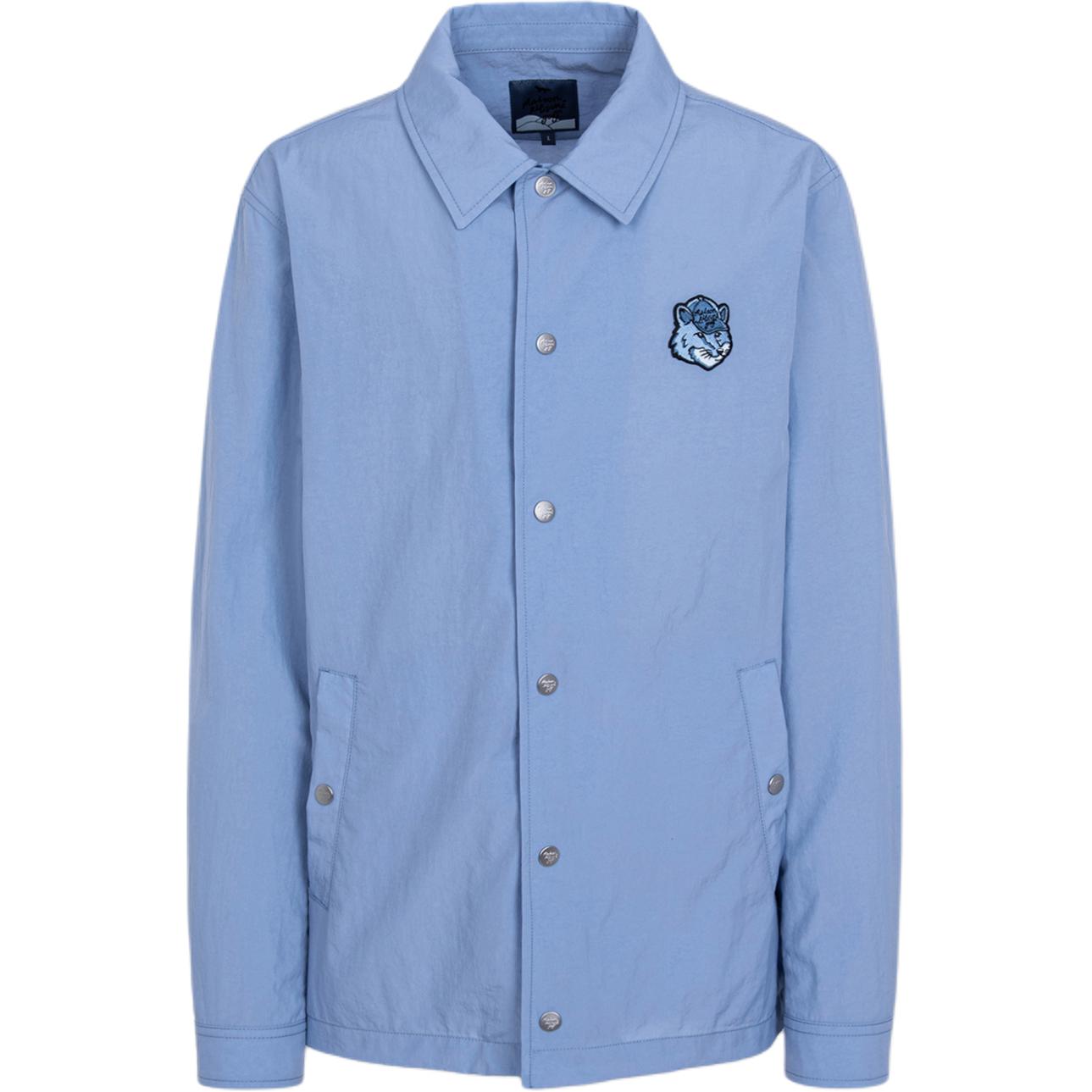 Maison Kitsune SS24 Blue Loose Fit Zip-Up Hoodie Jacket MM00714KM0307-P476