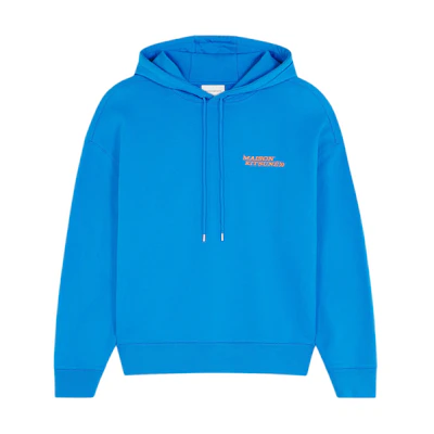 Maison Kitsune SS24 Blue Pullover Logo Hoodie Long Sleeve Solid Color LM00702KM0001P4-51