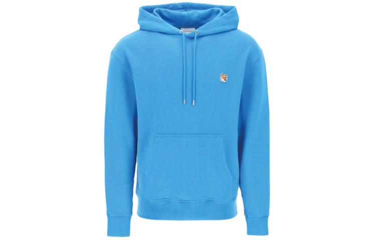 Maison Kitsune SS24 Blue Striped Collar Button-Up Loose Fit Jacket MM00401WC2048-S409