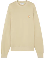 Maison Kitsune SS24 Cozy Cotton Crewneck Pullover Sweatshirt Malt Milkshake MM00313KM0307-P239 Maison Kitsune SS24 Cozy Cotton Crewneck Pullover Sweatshirt Malt Milkshake MM00313KM0307-P239