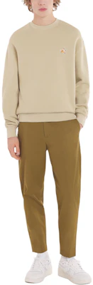 Maison Kitsune SS24 Cozy Cotton Crewneck Pullover Sweatshirt Malt Milkshake MM00313KM0307-P239 Shop Maison Kitsune SS24 Cozy Cotton Crewneck Pullover Sweatshirt Malt Milkshake MM00313KM0307-P239