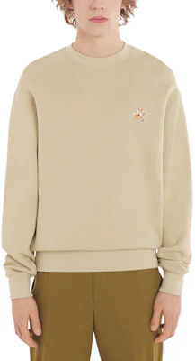 Maison Kitsune SS24 Cozy Cotton Crewneck Pullover Sweatshirt Malt Milkshake MM00313KM0307-P239 Purchase Maison Kitsune SS24 Cozy Cotton Crewneck Pullover Sweatshirt Malt Milkshake MM00313KM0307-P239