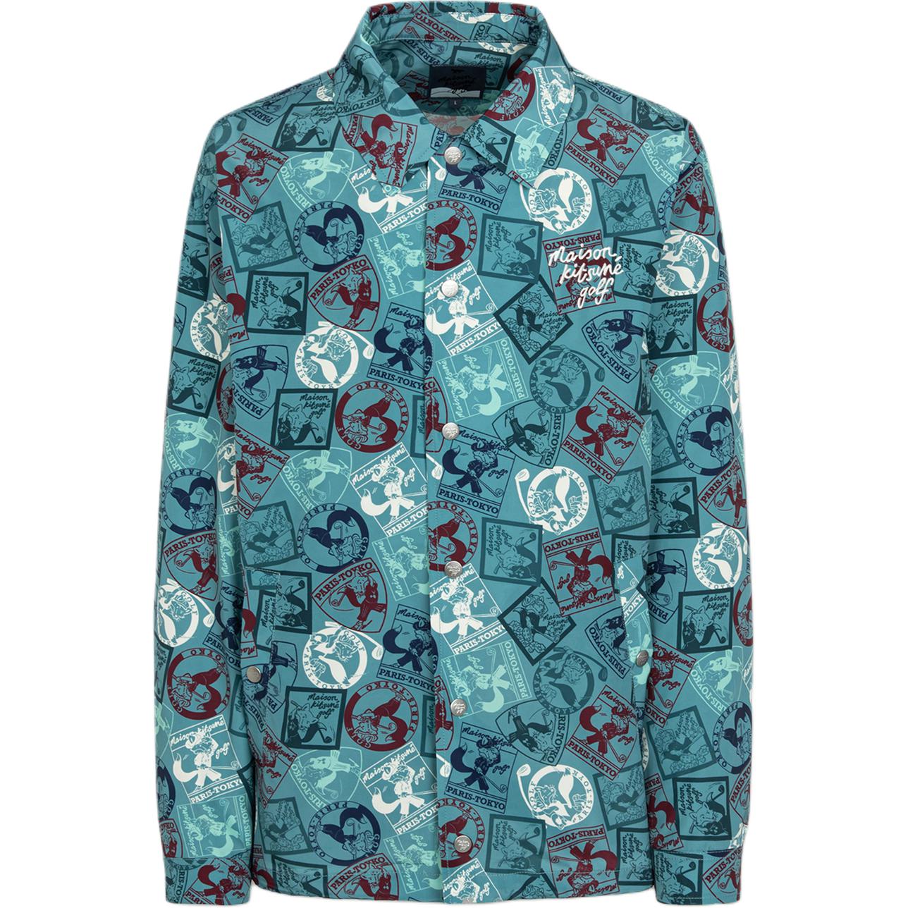 Maison Kitsune SS24 Fox Embroidery Crewneck Long Sleeve Sweatshirt Yellow Mens IU00504KT1036-P720