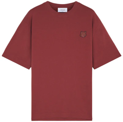 Maison Kitsune SS24 Fox Head Patch Sunset Red Crewneck T-Shirt LM00107KJ0119-P656 Buy Maison Kitsune SS24 Fox Head Patch Sunset Red Crewneck T-Shirt LM00107KJ0119-P656