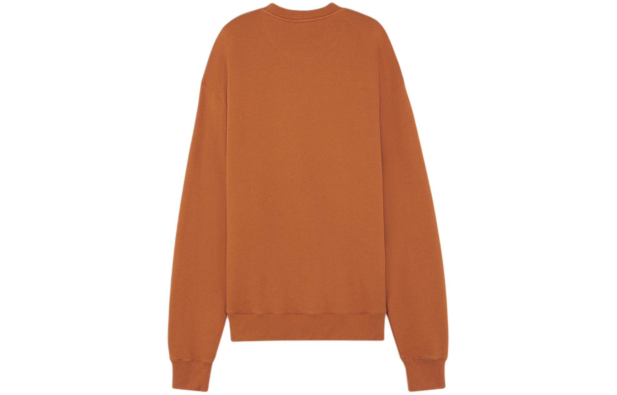 Lookbook Maison Kitsune SS24 Fox Patch Cotton Crewneck Sweatshirt - Tobacco Brown MM00316KM0307-P261