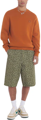 Maison Kitsune SS24 Fox Patch Cotton Crewneck Sweatshirt - Tobacco Brown MM00316KM0307-P261 Shop Maison Kitsune SS24 Fox Patch Cotton Crewneck Sweatshirt - Tobacco Brown MM00316KM0307-P261