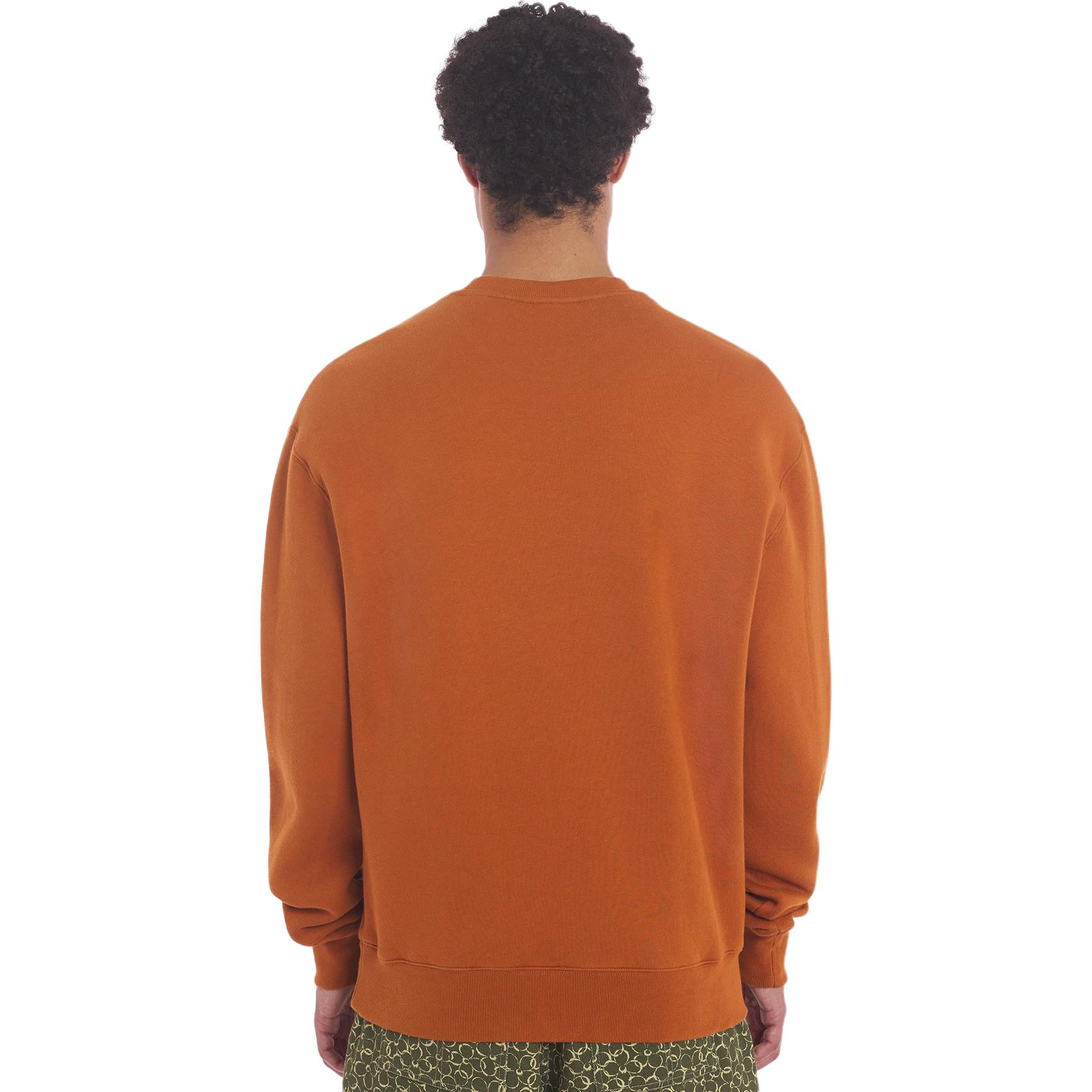 Details for Maison Kitsune SS24 Fox Patch Cotton Crewneck Sweatshirt - Tobacco Brown MM00316KM0307-P261