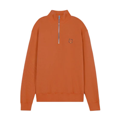 Maison Kitsune SS24 Fox Patch Loose Crewneck Sweatshirt Men’s Dark Gray MM00304KM0001-H170