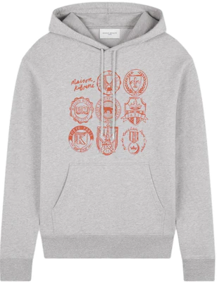 Maison Kitsune SS24 Graphic Print Hoodie Gray Long Sleeve Pullover LM00711KM0307-H120 Buy Maison Kitsune SS24 Graphic Print Hoodie Gray Long Sleeve Pullover LM00711KM0307-H120