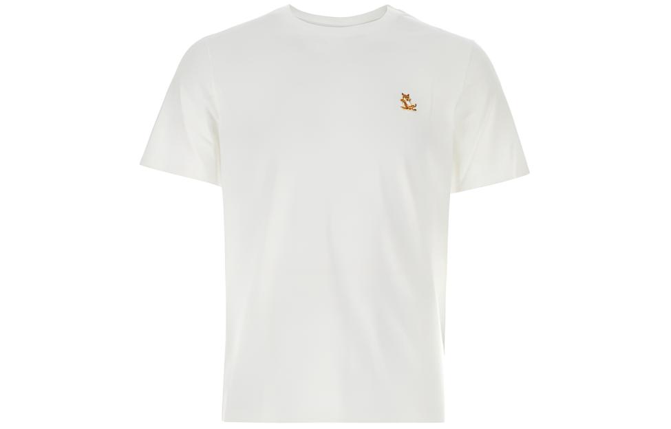 Maison Kitsune SS24 Logo Crewneck Short Sleeve T-Shirt White LM00110KJ0008-P100