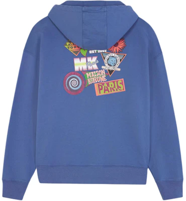 Maison Kitsune SS24 刺繡Logo抽繩連帽衫 藍色 MM00709KM0001-P433 Lookbook Maison Kitsune SS24 刺繡Logo抽繩連帽衫 藍色 MM00709KM0001-P433