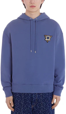 Maison Kitsune SS24 刺繡Logo抽繩連帽衫 藍色 MM00709KM0001-P433 Purchase Maison Kitsune SS24 刺繡Logo抽繩連帽衫 藍色 MM00709KM0001-P433