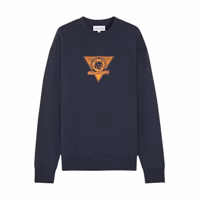 Maison Kitsune SS24 Oversized Blue Hoodie with Logo LM00705KM0001-P428
