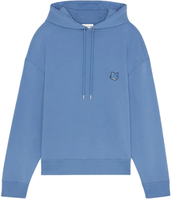Maison Kitsune SS24 Oversized Blue Hoodie with Logo LM00705KM0001-P428 Buy Maison Kitsune SS24 Oversized Blue Hoodie with Logo LM00705KM0001-P428