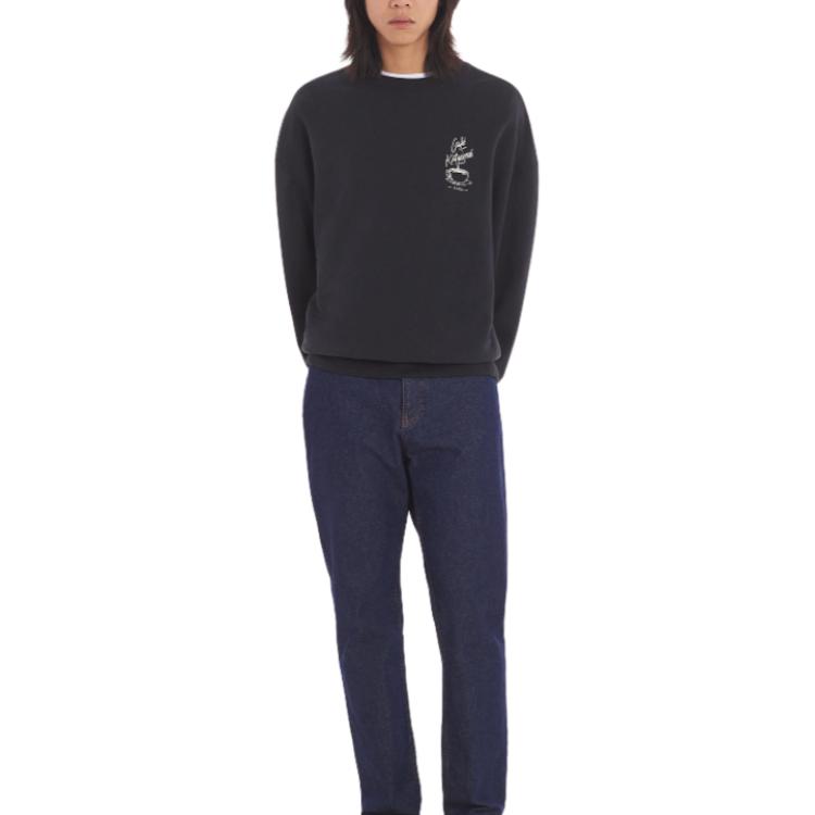 Shop 美松狐SS24宽松版长袖中性黑色卫衣 SPCKNPMU00302-P199