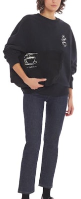 美松狐SS24宽松版长袖中性黑色卫衣 SPCKNPMU00302-P199 Purchase 美松狐SS24宽松版长袖中性黑色卫衣 SPCKNPMU00302-P199