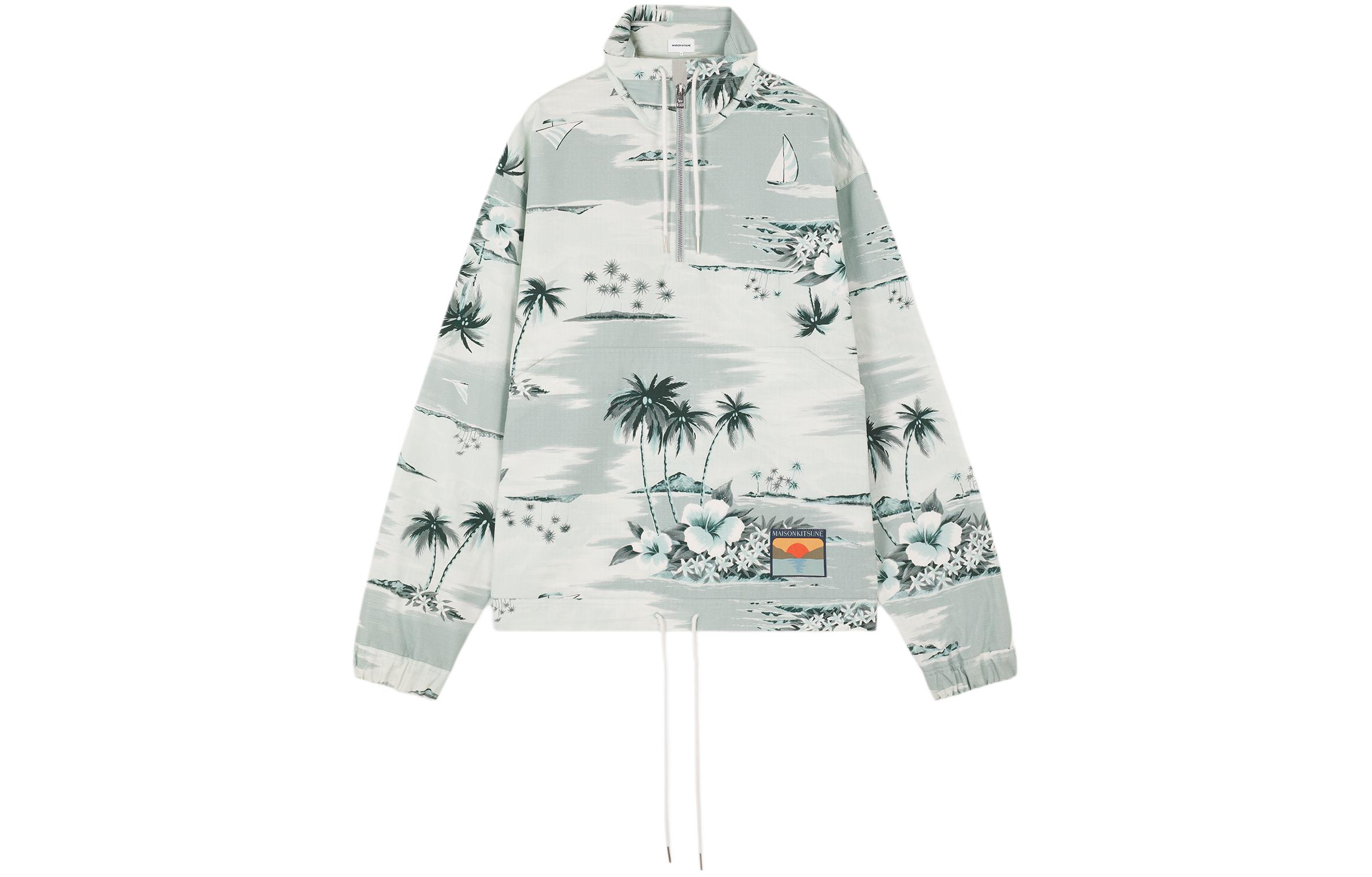 Maison Kitsune SS24 Printed Logo Crewneck Long Sleeve Sweatshirt Black () MM00301KM0307-O197