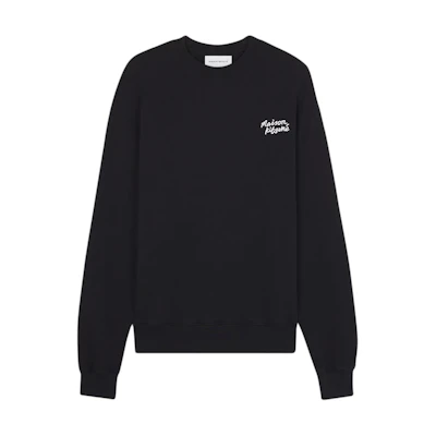 Maison Kitsune SS24 Ribbed Print Turtleneck Sweatshirt Seafoam Blue () MM00308KM0307-P417