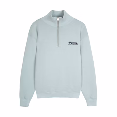Maison Kitsune SS24 Solid Collar Button-Up Jacket Men’s Off-White Long Sleeve MM02114WW5007-P705