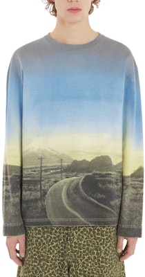 美颂狐SS24风景印花蓝色男士圆领T恤 MM00115KJ0118-P451 Purchase 美颂狐SS24风景印花蓝色男士圆领T恤 MM00115KJ0118-P451