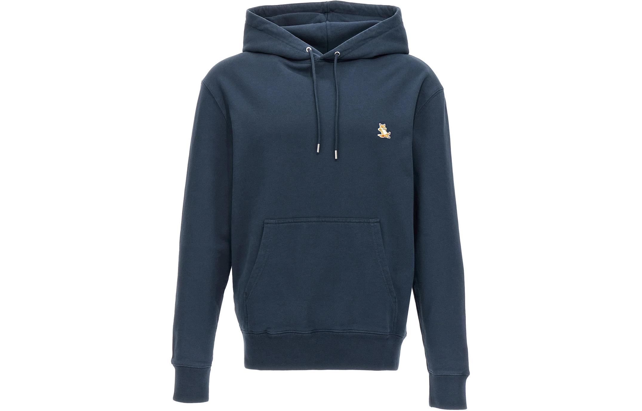 Maison Kitsune SS24 Solid Color Zip Hoodie Black AM00304KM0001-P480