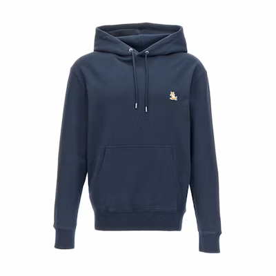 Maison Kitsune SS24 Solid Color Zip Hoodie Black AM00304KM0001-P480