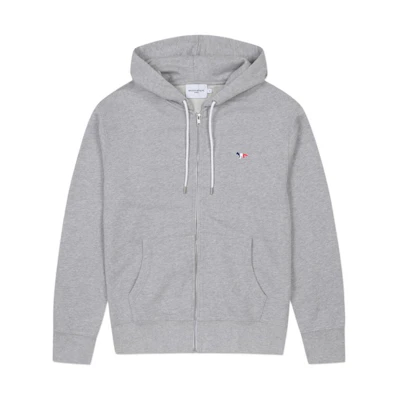 Maison Kitsune SS24 Solid Logo Embroidered Hoodie Gray Long Sleeve Casual Wear LM00702KM0001-H120
