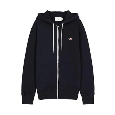 Maison Kitsune SS24 Solid Color Zip-Up Hoodie Jacket Grey AM00304KM0001-H150