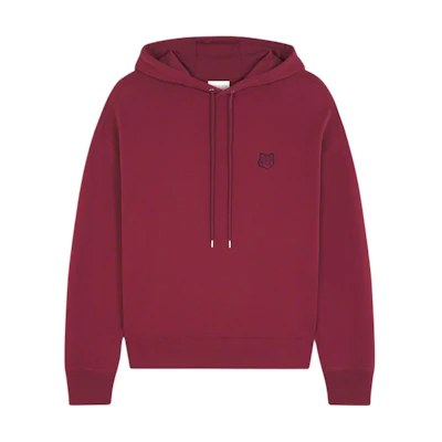 Maison Kitsune SS24 Sunset Red Hoodie with Ribbed Cuffs Mens MM00712KM0129-P656