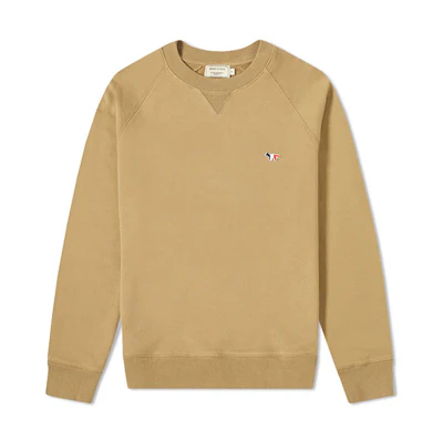 Maison Kitsune Tricolor Fox Embroidery Crewneck Sweatshirt Unisex - Gray EU00354KM0001-GRM