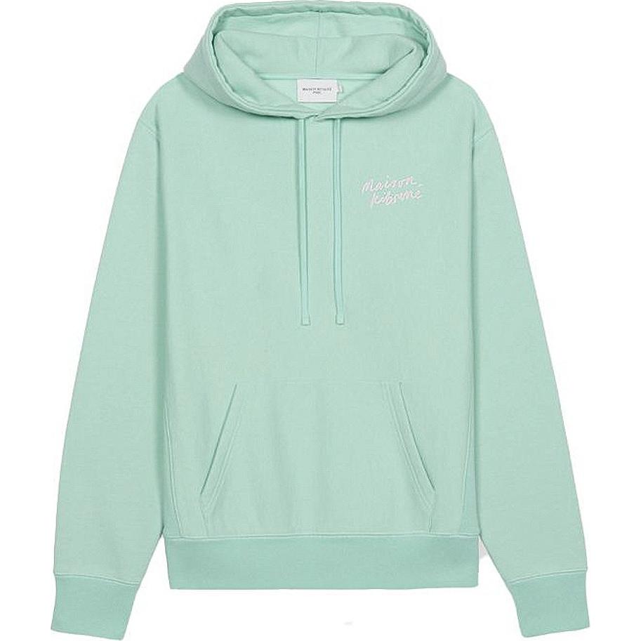 Maison Kitsune Unisex Green Logo Print Pullover Hoodie IU00330KM0020-P322