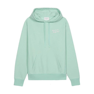 Maison Kitsune Unisex Green Logo Print Pullover Hoodie IU00330KM0020-P322