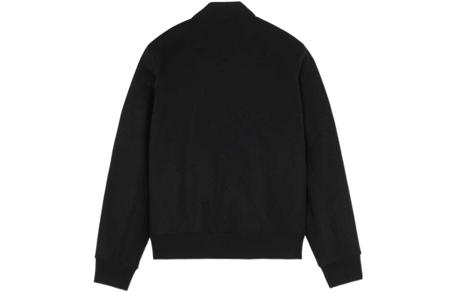 Lookbook Maison Kitsune 男女通用纯色徽章单排扣夹克 黑色. JM02222WM0020-P198