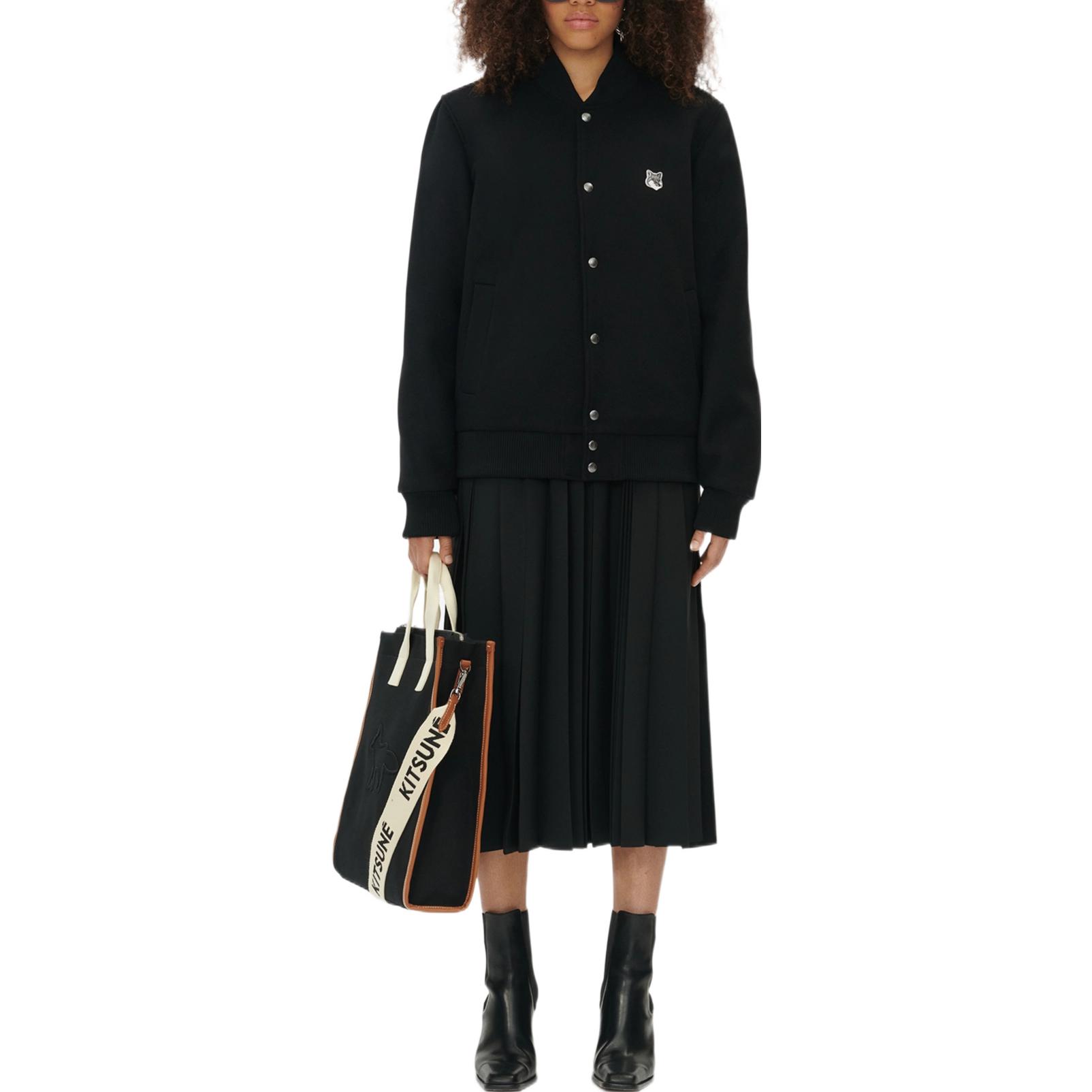 Purchase Maison Kitsune 男女通用纯色徽章单排扣夹克 黑色. JM02222WM0020-P198