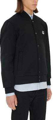 Maison Kitsune 男女通用纯色徽章单排扣夹克 黑色. JM02222WM0020-P198 Details for Maison Kitsune 男女通用纯色徽章单排扣夹克 黑色. JM02222WM0020-P198