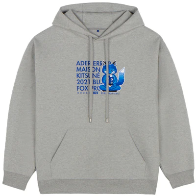 Maison Kitsune x ADER ERROR Hoodie Oversized Logo Fox Abu-Abu Kolaborasi Pria BKKFWHD01GR-GR Order Maison Kitsune x ADER ERROR Hoodie Oversized Logo Fox Abu-Abu Kolaborasi Pria BKKFWHD01GR-GR