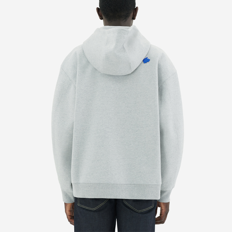 Sizing Maison Kitsune x ADER ERROR Hoodie Oversized Logo Fox Abu-Abu Kolaborasi Pria BKKFWHD01GR-GR