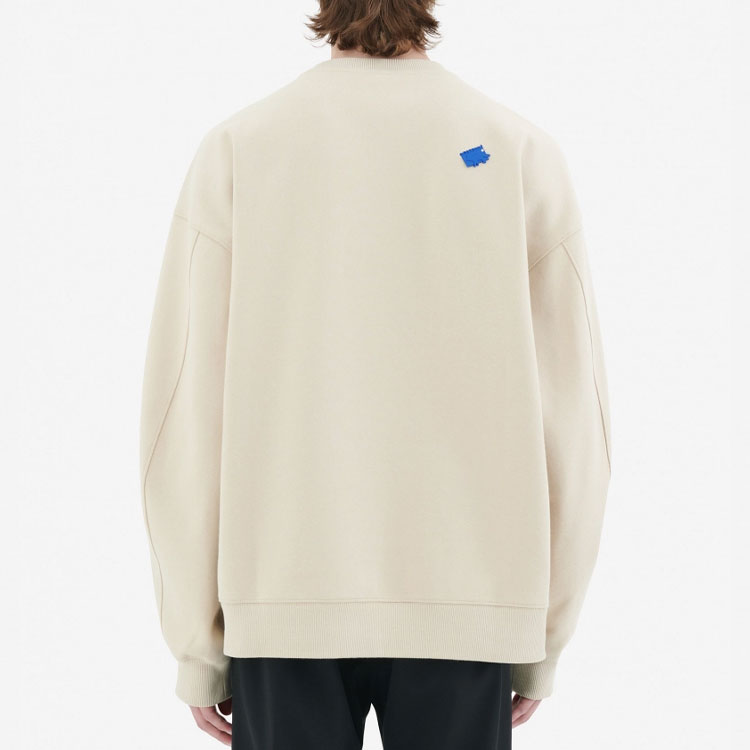 Maison Kitsune ADER ERROR Logo Sweatshirt Khaki Sitting Blue Fox Design BKKFWSW02IV-IV 圖 8