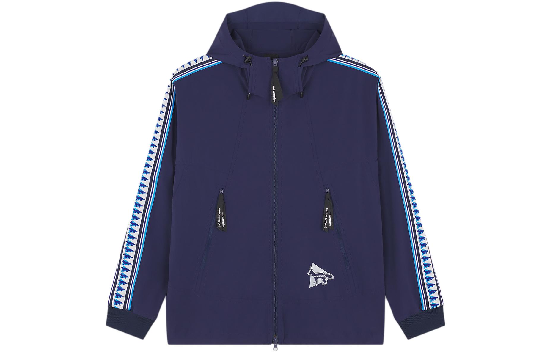 Maison Kitsune and wander FW23 Fox Mountain Hoodie Unisex - Grey MKxAW-06