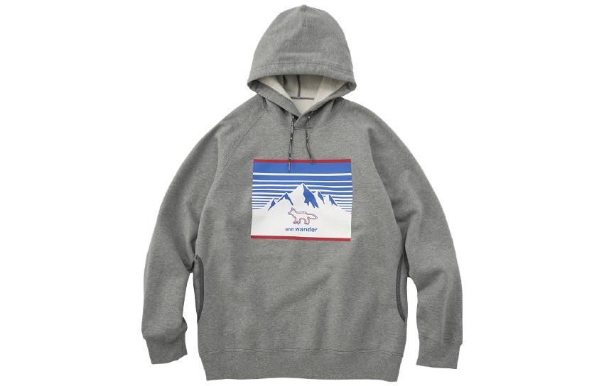 Maison Kitsune and wander FW23 Navy Fox Logo Hooded Zip Jacket Unisex MKxAW-05